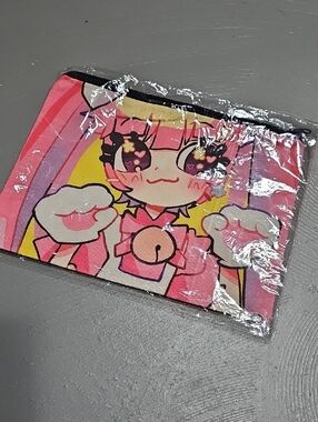 ROMWE Cute Girly Anime Kawaii Graphic Design Zipper Bag Girls Clutch Pouch NWT